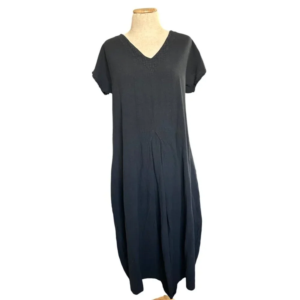 Oh My Gauze Women's Sz S/M Black V-Neck Long Maxi Dress - Picture 8 of 8